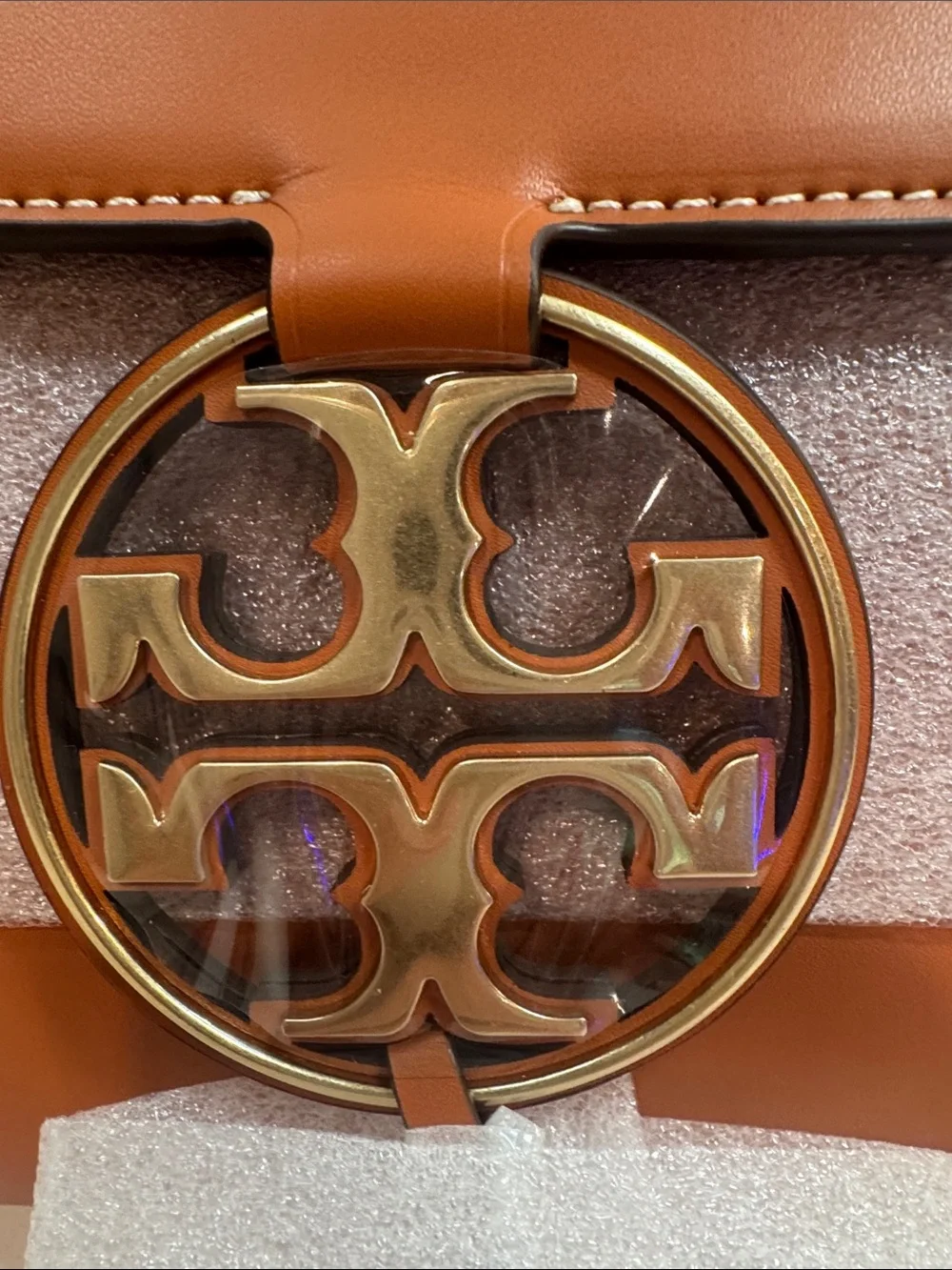 Tory Burch Leather Convertible Crossbody in aged camello - Picture 4 of 7
